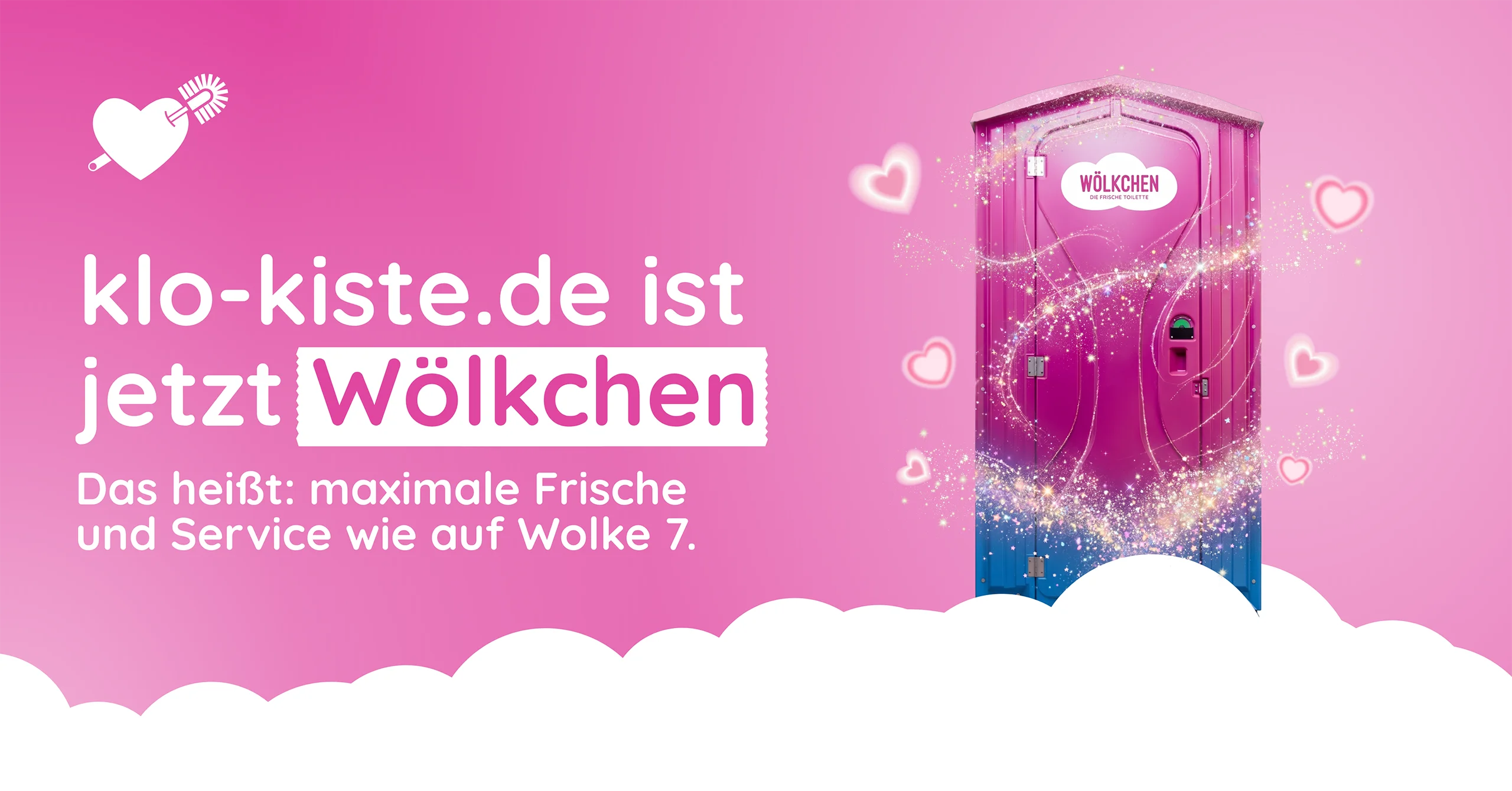 klo-kiste.de ist jetzt Wölkchen. Das heißt: maximale Frische und Service wie auf Wolke 7.